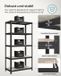 Songmics Étagère de rangement réglable avec 5 tablettes 50 x 100 x 200 cm Gris-noir