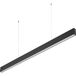 GTV LIVIA Lineaire led-hanglamp, 120 cm, modern design, 40 W, 3600 lm, 4000 K, neutraal licht, plafondlamp voor kantoor, keuken, eetkamer, zwart