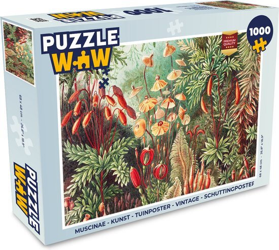 MuchoWow Puzzel Bloemen - Kunst - Vintage - Muscinae - Legpuzzel - Puzzel 1000 stukjes volwassenen