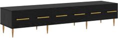 vidaXL TV-kast 150 x 36 x 30 cm zwart eiken bewerkt hout