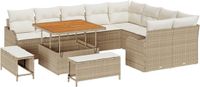 vidaXL Tuinbank Set Beige/ Crèmewit