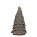 Anna's Collection LED kerstboom kaars - taupe - 20 cm