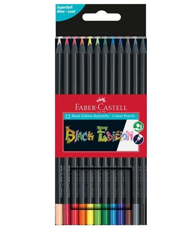 Faber-Castell Black Edition Kleurpotloden - 12 stuks
