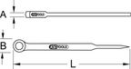 KS Tools 963.8168 – speciale oogsleutel – 17 mm – 320 mm – serie BRONZEplus – 75° gebogen – explosiebestendig – aluminiumlegering brons