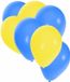 Shoppartners Party Ballonnen - 30 stuks - Zweedse vlag kleuren