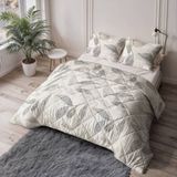 Sleeptime® 2 in 1 Dekbed zonder Overtrek Misty - Wasbaar Dekbed - 140x220 - Beige/Grijs