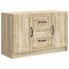 vidaXL Dressoir Sonoma Eiken 89 x 34,5 x 57 cm Bewerkt hout