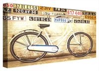 Ccretroiluminados Vintage Fiets Foto's Backlight, Methacrylaat, Multi kleuren, 60 x 80 x 5.3