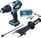 Makita DHP 458 Z accu-klopboormachine 18 V 91 Nm + 22-delige bitset - zonder accu, zonder oplader