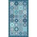 Venisol Venilia 54388 Antislip tapijt, tegel-look, blauw, pvc-zacht schuimtapijt, keukenmat, vloerbescherming, 65 x 120 cm