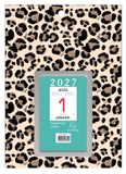 Exacompta 32112E Neutraal ephemerideblok 6,5 x 9,7 cm - op bedrukte plaat papier 14,5 x 21,5 cm - 2024 - verschillende kleuren