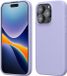 kwmobile Case voor iPhone 15 Pro - Slank TPU-Hoesje met Zachte Afwerking - In lavendel