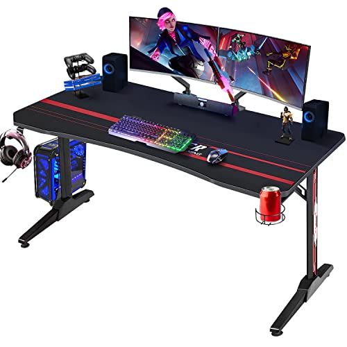 Devoko Gaming Gamingbureau - 140 x 60 cm - Zwart