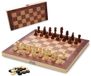 Jeu d'échecs 29x29 cm Bois Pliable Échiquier 3 en 1 Backgammon Dames Pièces d'échecs Voyage Famille Adultes