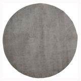 Tadi & Imperio1979 Rond tapijt, glad, taupe, voor woonkamer, klein