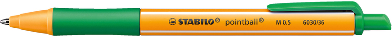 STABILO pointball - Balpen 0.5 mm - Groen - Navulbaar - Per stuk