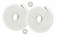 HIMRY KXD7000, randbescherming, L-vormig schuimkussen, extra dik, spons-tafelrandkussen, hoekkussen, randbescherming, anti-botsing, baby- en kinderen, schokbescherming, gebroken wit, 2x