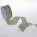 Deko und Band Geruit band met draadrand - olijfgroen - 40 mm op 25 m rol - 64098 40 66