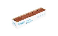Jovi - Zachte plasticine, Soft Dough BLANDIVER, doos met 5 potten van 110 g, kleur bruin