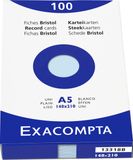 Exacompta etui 100 steekkaarten bristol - effen niet geperforeerd 148x210mm - Hemelsblauw - 13318B