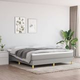 Maison Exclusive - Cadre de lit avec sommier tapissier, gris clair, 160 x 200 cm, textile