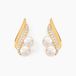 Histoire d'Or Loeva Boucles D'oreilles Puces Or Jaune Perle De Culture Et Oxyde