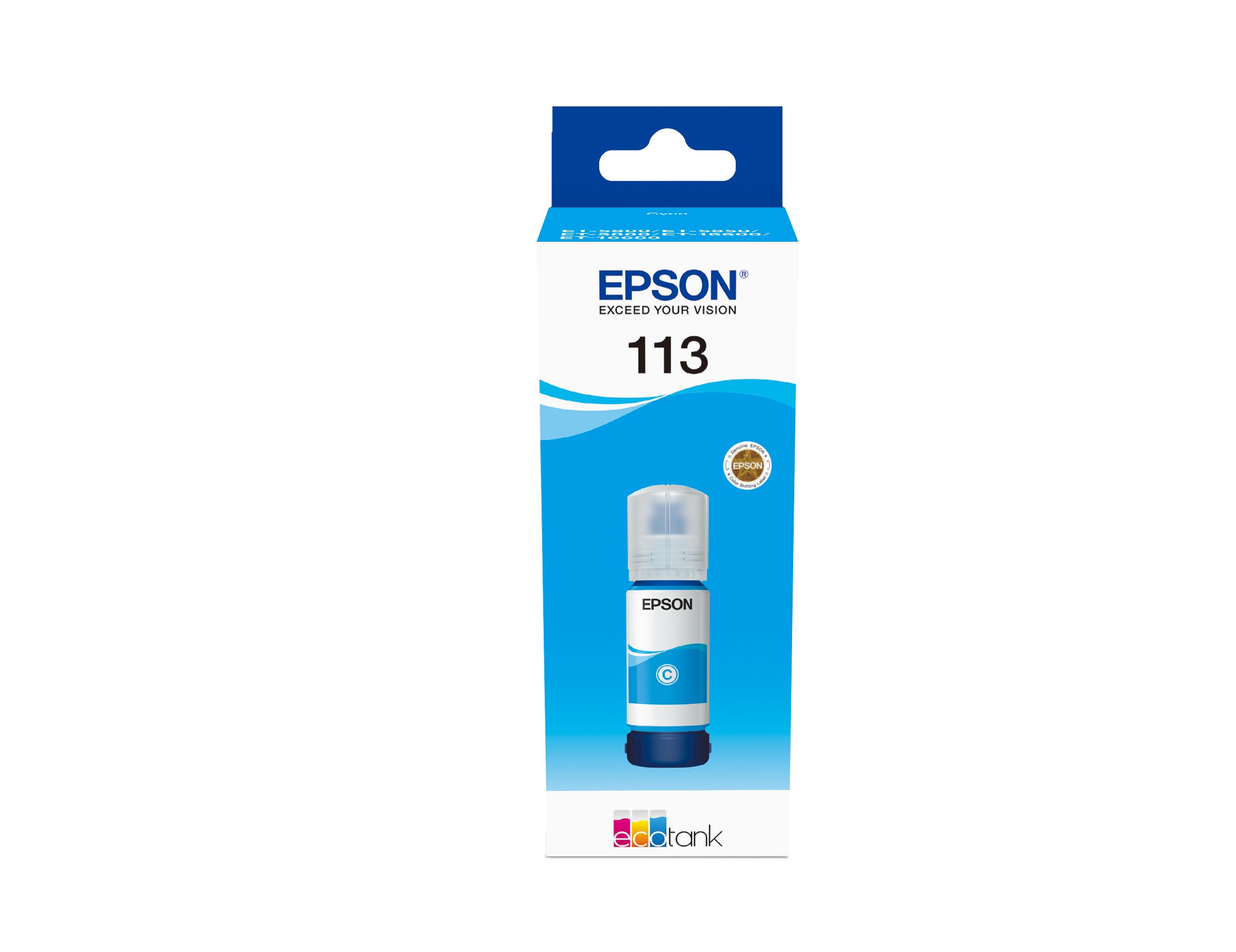 Epson 113 EcoTank Pigment Cyan Ink Bottle - 70ml - Original
