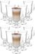 Kinvara Caffe Latte macchiato/koffie glazen model Paris - glas transparant - 12x stuks - 250 ml