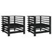 Syfax Massief grenenhout zwarte tuinstoelen 2 stuks