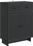 vidaXL Dressoir Zwart 66 x 34,5 x 90 cm Bewerkt hout