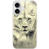 Lionne Verstevigd hoesje met sublimatie bedrukking, compatibel met Apple iPhone 16
