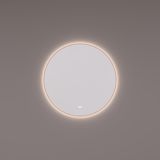 HIPP Design Round Mirror Copper PVD 80 x 3 cm - Indirect LED Lighting - Mirror Heating - Touch Dimmer - Color Change