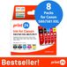 print24 Cartouches d'encre pour Canon 580/581 XXL, multipack (BK/BK/C/M/Y), 8 pièces