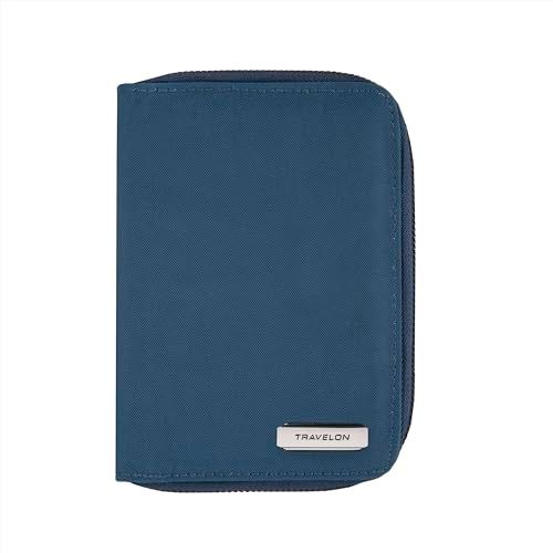 Travelon RFID Blocking Passport Zip Wallet - Ocean