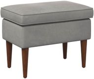 vidaXL Voetenbank Lichtgrijs 55 x 35 x 41 cm Fluweel