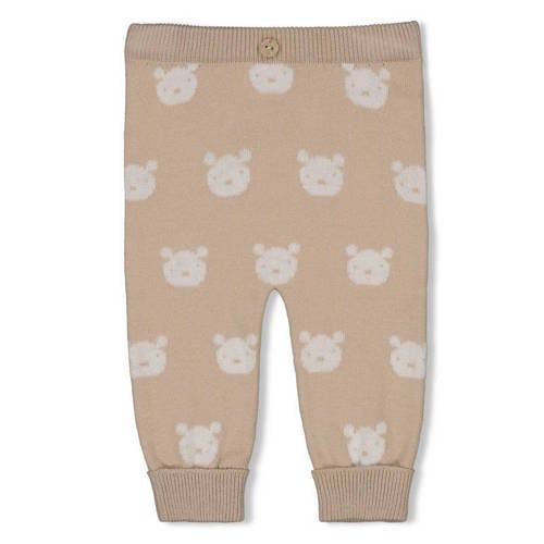 Feetje baby broek The Knits zand/wit