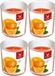 Trend Candles Geurkaars - 4 stuks - Sinaasappel aroma - 25 branduren - 7 x 8 cm