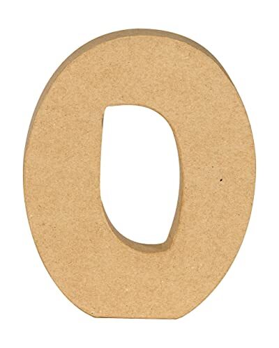 décopatch AC884C – getal 0 kraftpapier 20 cm om te versieren van papiermaché, bruin – interieurdecoratie – DIY en creatieve vrije tijd – 15,8 x 2,5 x 20 cm