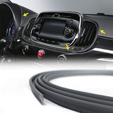 4R Quattroerre.it 19956 Trim Stripes profiel voor binnen, 3 mm x 3 m, zilverkleurig mat