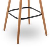CALICOSY - Lot de 2 chaises de bar marron L51 cm - LOFT