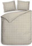 Heckettlane Dekbedovertrek Diamante - Lits-Jumeaux - 240x200/220 cm - Katoen-Satijn - Natural