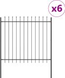 vidaXL Tuinhek WOERDEN, 6 stuks, 10,2 x 1,5 m, grijs