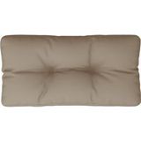 Coussin de palette taupe 80x40x12 cm tissu
