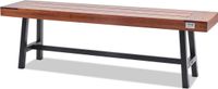 VEVOR Buitenbank 63 inch houten tuinbank met metalen poten