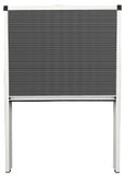 Moustiquaire plissée pour fenêtre de toit, dimensions 78 x 118 cm, Aluminium, blanc