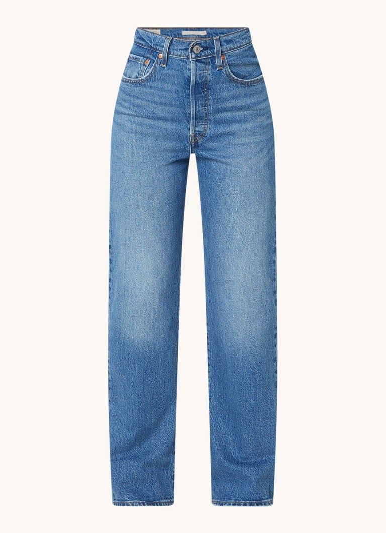 Levi's High Waist Straight Leg Jeans - Medium Wash