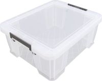 Whitefurze Opbergbox - 24 liter - Transparant - 48 x 38 x 19 cm - Kunststof
