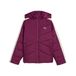 PUMA T7 Gewatteerd pufferjack met volledige rits voor jongeren fuchsia / wit