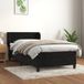 Maison Exclusive - Sommier à lattes de lit avec matelas Noir 90x200 cm Velours