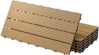 ECD Germany WPC Terrastegels Teak 60x30 cm 12 stuks = 2m²